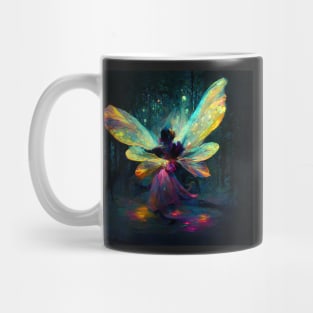 shiny fairy dancing through magic forest Mug